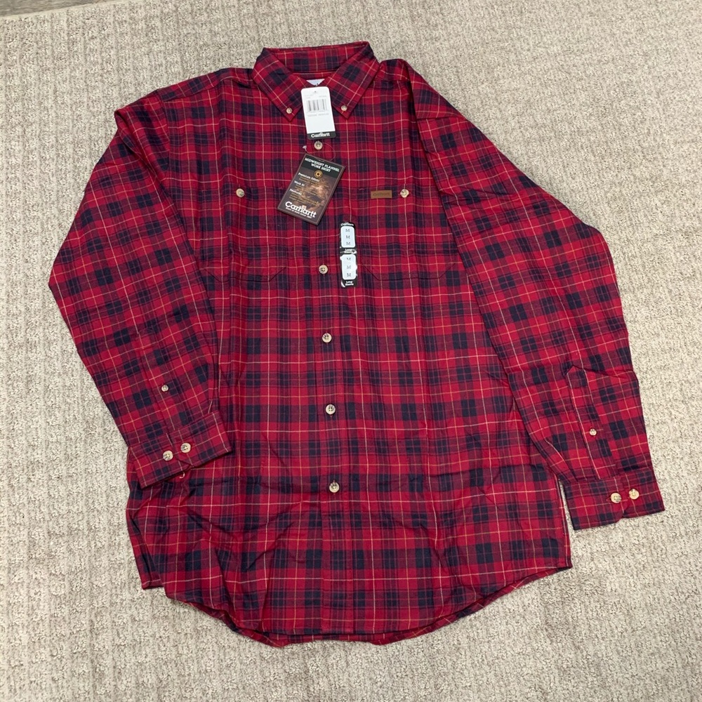 COPY - Carhartt button up dress shirt. Buffalo plaid.